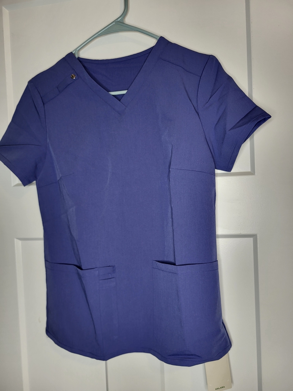 HALARA Purple/blue V-Neck Medical Scrub Top